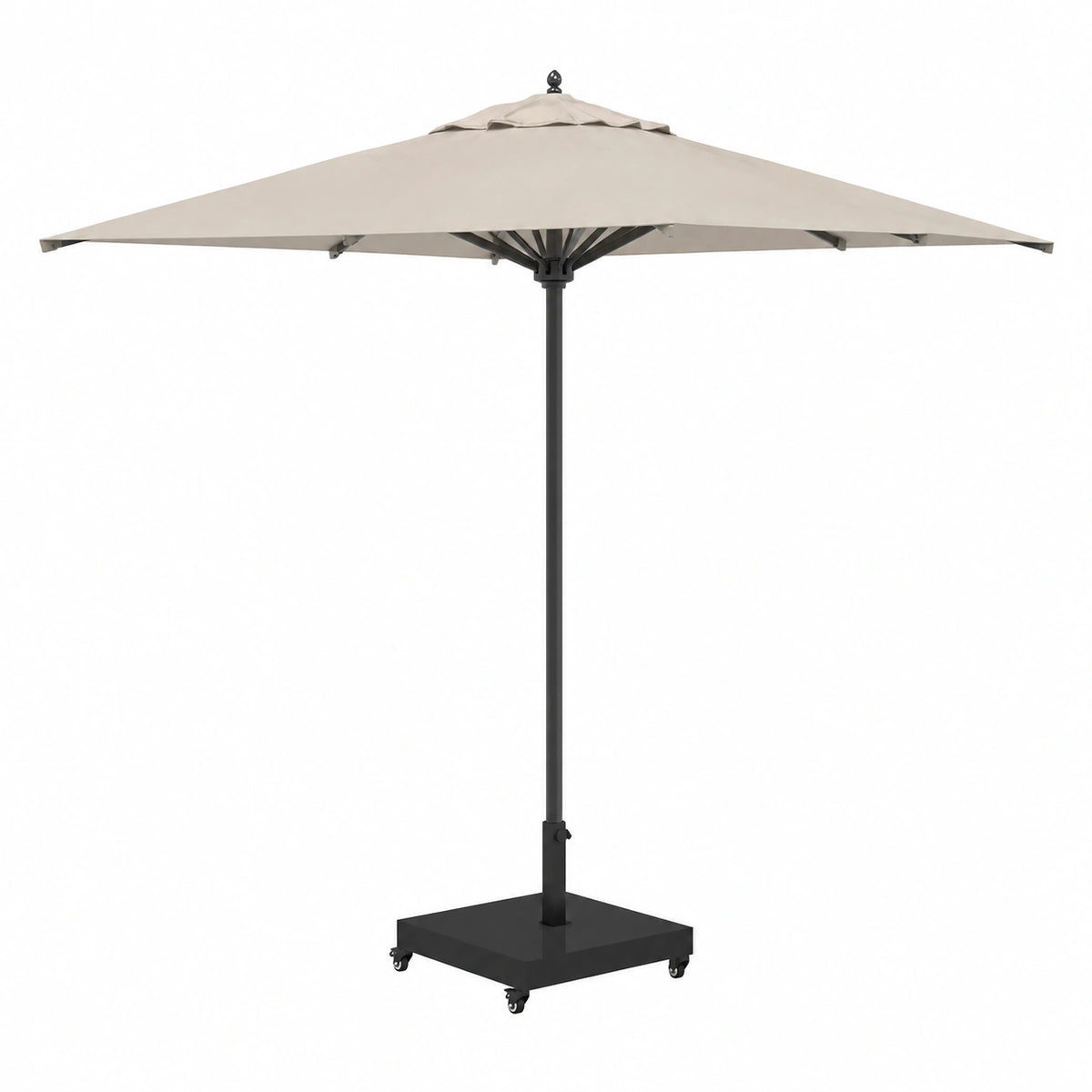 Base de Sombrilla Moderna Negra 45x45x31,5 cm, Soporte Cuadrado para Jardín y Terraza