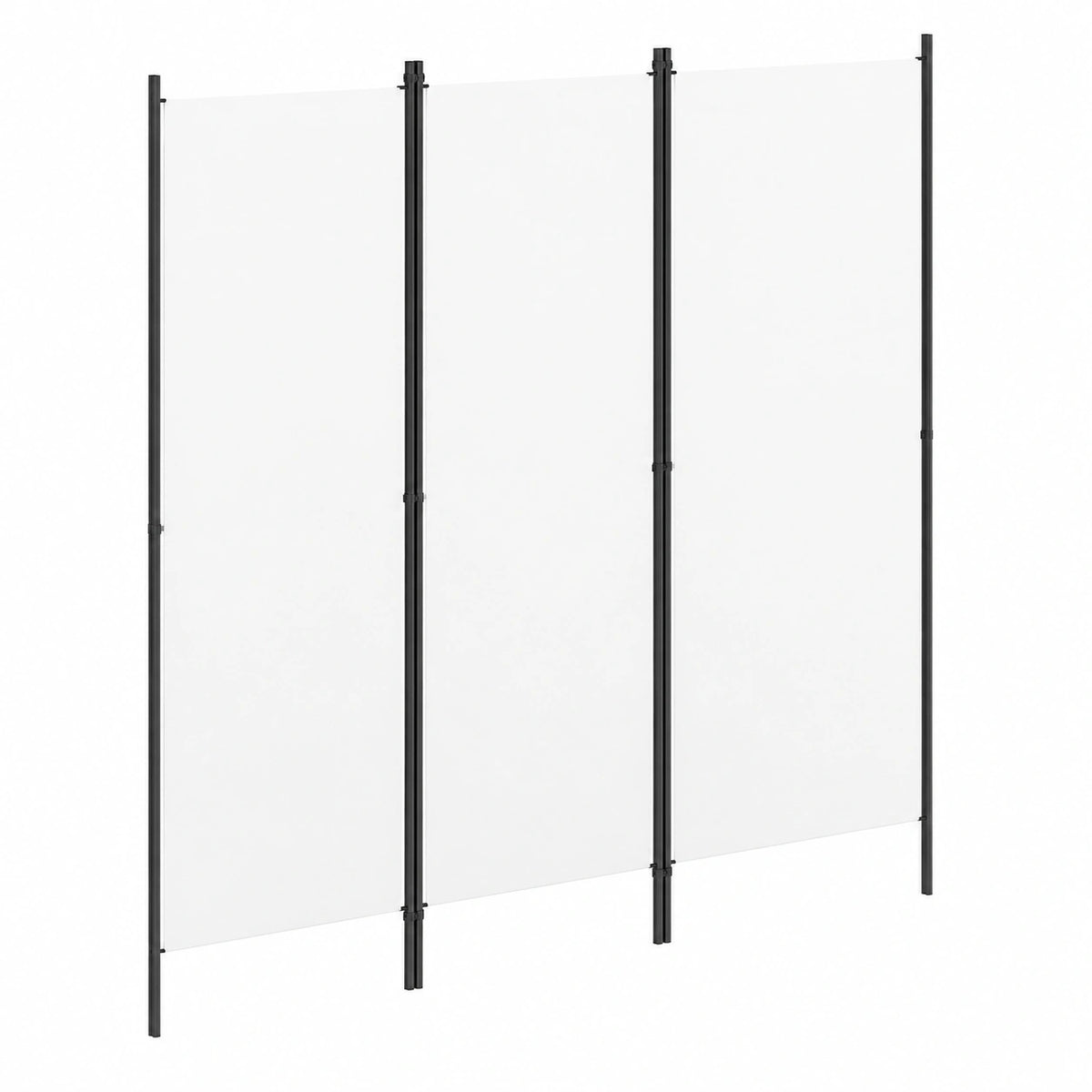 Biombo Plegable de 3 Paneles para Salón y Oficina, Separador Diseñado en Blanco 150x180 cm