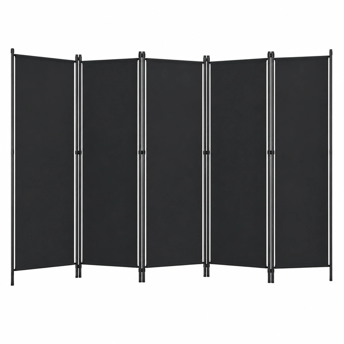 Divisor de Espacio 6 Paneles Negro 300x180 cm para Privacidad y Decoración