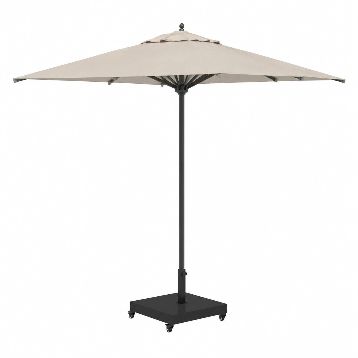 Base de Sombrilla Moderna Negra 45x45x31,5 cm, Soporte Cuadrado para Jardín y Terraza