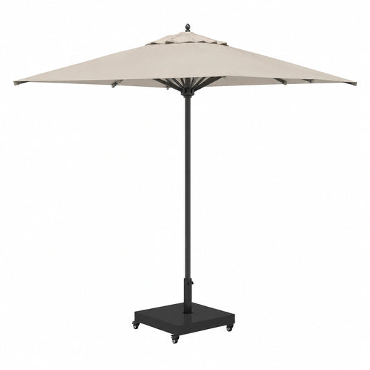 Base de Sombrilla Moderna Negra 45x45x31,5 cm, Soporte Cuadrado para Jardín y Terraza