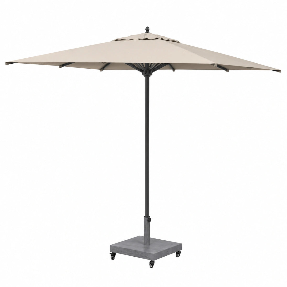 Base para Sombrilla Estilo Madera Gris Oscuro, Soporte Resistente para Parasol en Jardín y Terraza