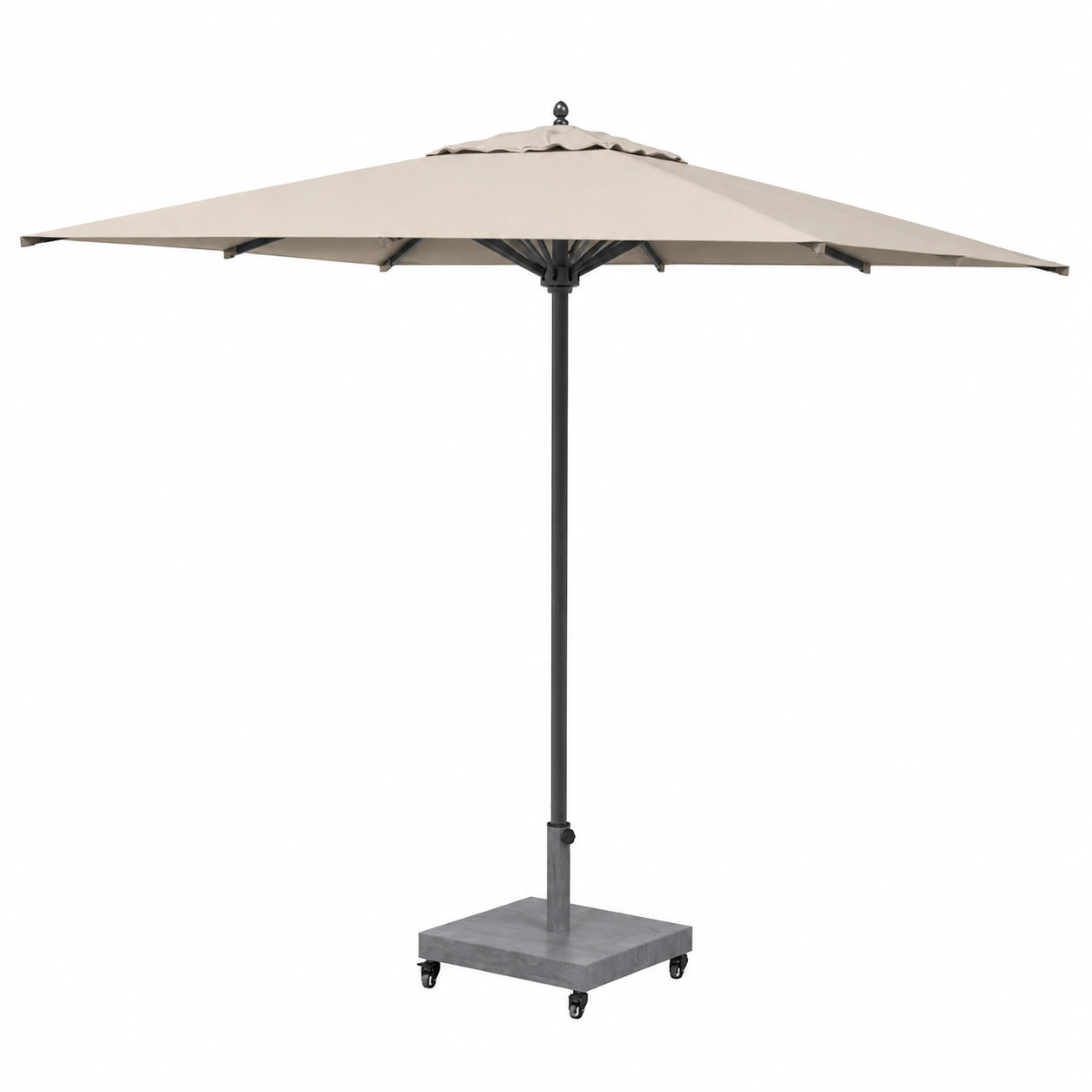 Base para Sombrilla Estilo Madera Gris Oscuro, Soporte Resistente para Parasol en Jardín y Terraza