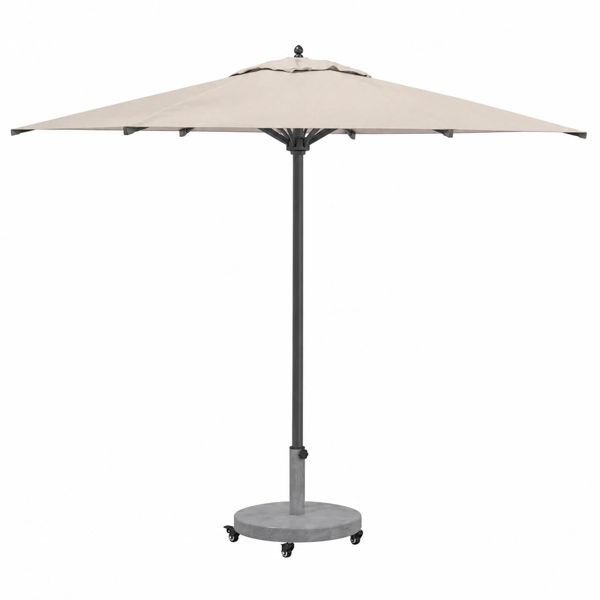 Base para Sombrilla Resistente al Clima de Estilo Madera en Gris Oscuro