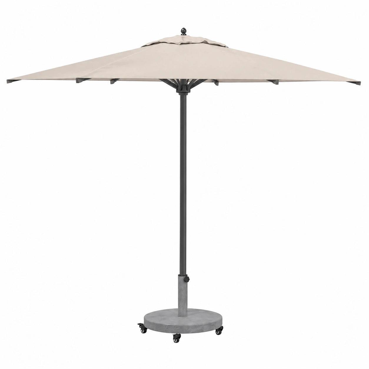 Base para Sombrilla Resistente al Clima de Estilo Madera en Gris Oscuro