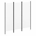 Biombo Plegable de 3 Paneles para Salón y Oficina, Separador Diseñado en Blanco 150x180 cm