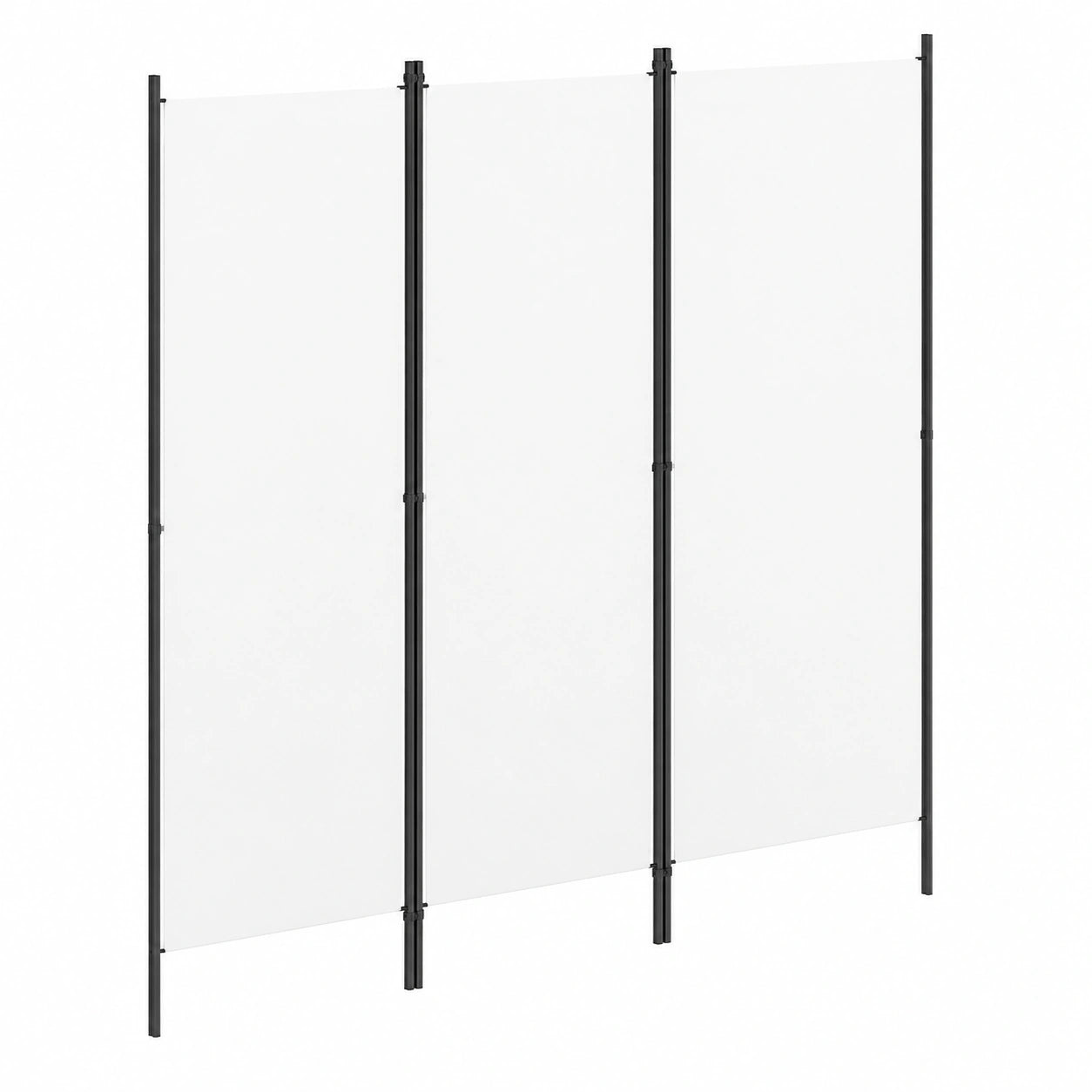 Biombo Plegable de 3 Paneles para Salón y Oficina, Separador Diseñado en Blanco 150x180 cm