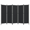 Divisor de Espacio 6 Paneles Negro 300x180 cm para Privacidad y Decoración