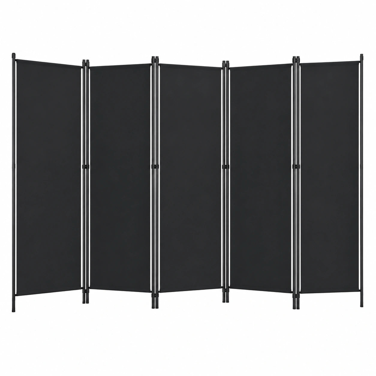 Divisor de Espacio 6 Paneles Negro 300x180 cm para Privacidad y Decoración