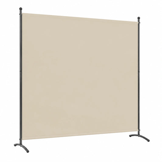 Biombo Decorativo de 1 Panel Beige, Separador de Ambientes 163x180 cm