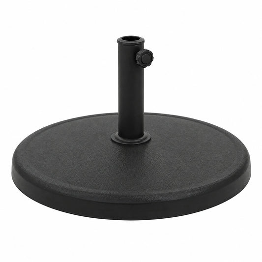 Base de Sombrilla Redonda de Poliresina Negra 19 kg para Terraza