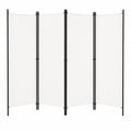 Separador de Ambientes de 4 Paneles, Biombo Plegable para Hogar u Oficina, Blanco 200x180 cm