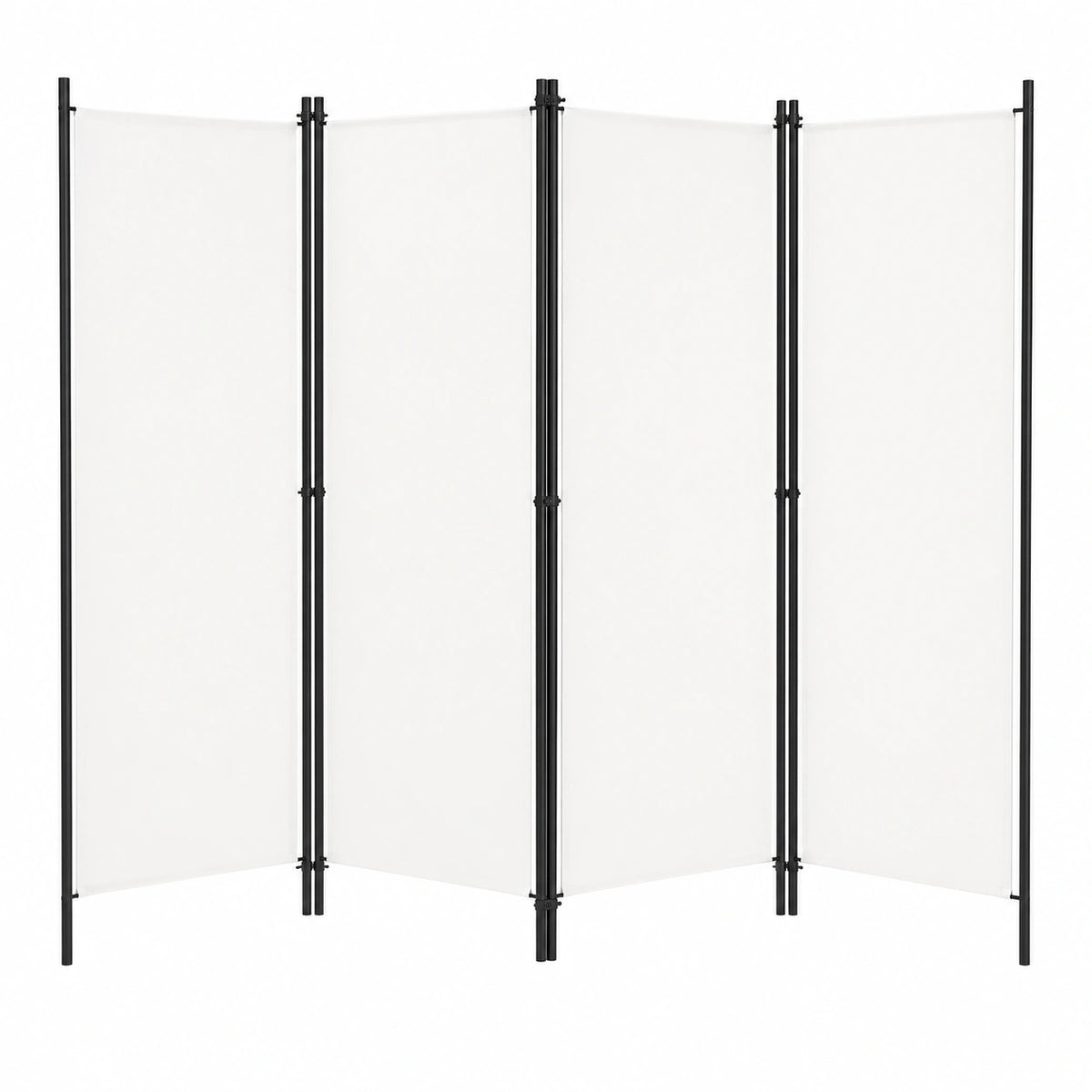 Separador de Ambientes de 4 Paneles, Biombo Plegable para Hogar u Oficina, Blanco 200x180 cm