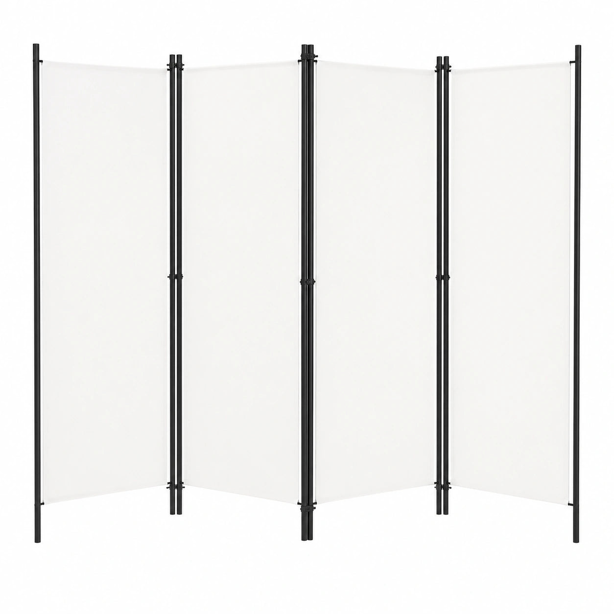 Separador de Ambientes de 4 Paneles, Biombo Plegable para Hogar u Oficina, Blanco 200x180 cm