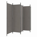 Divisor de Ambientes de Tela Gris Antracita de 5 Paneles