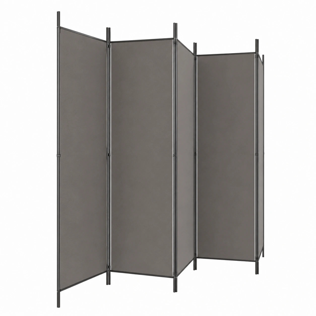 Divisor de Ambientes de Tela Gris Antracita de 5 Paneles