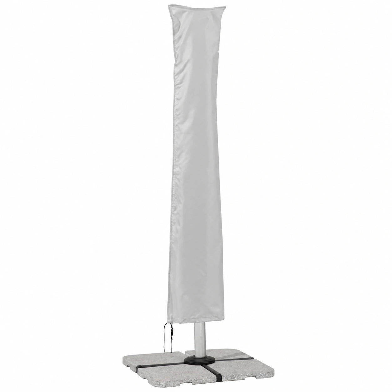 Schneider 81340 - Funda protectora para sombrillas grandes con soporte lateral, color plata, compatible hasta 400 cm de diámetro y 300x300 cm