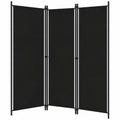 Panel Separador Plegable de 3 Secciones Negro 150x180 cm para Privacidad y Decoración