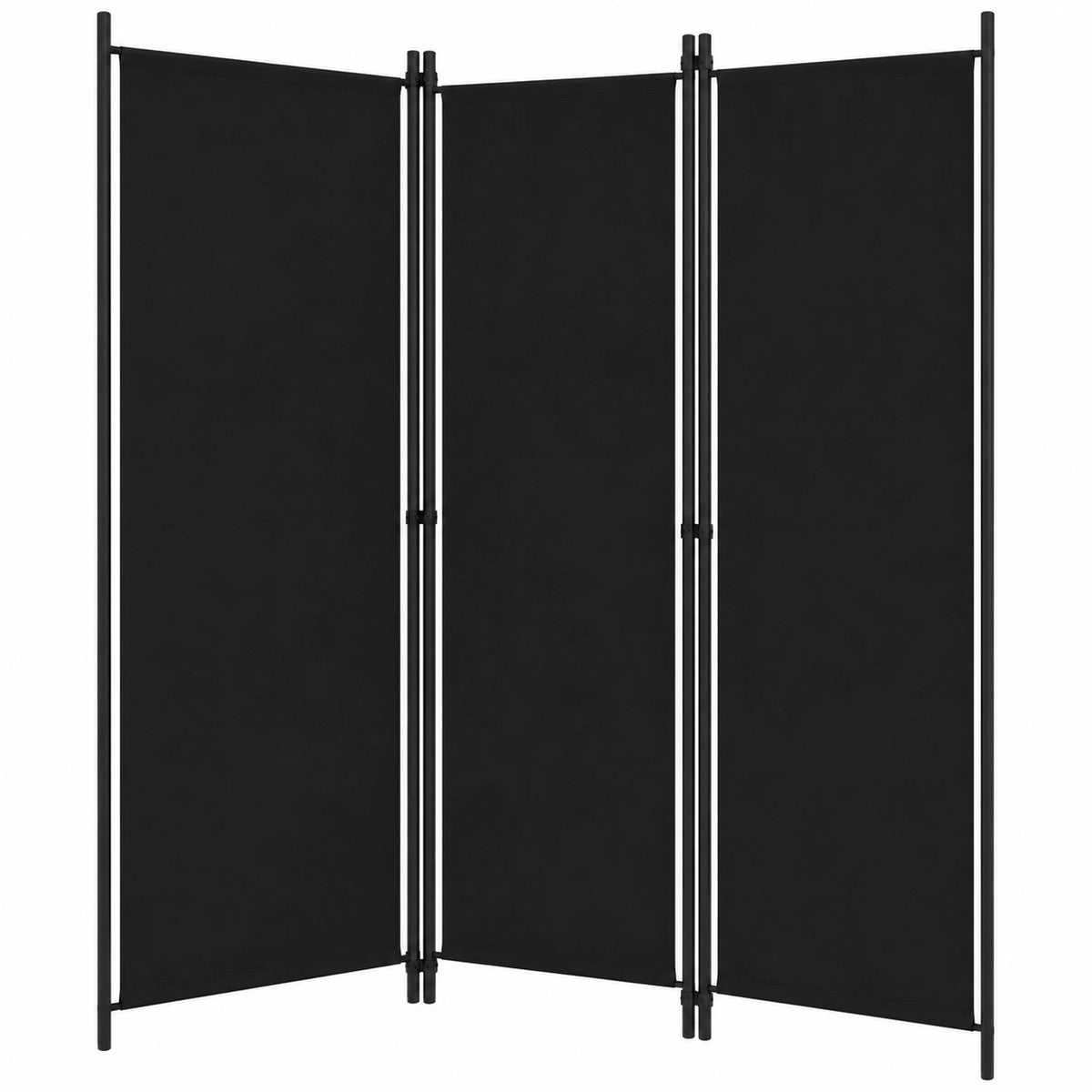 Panel Separador Plegable de 3 Secciones Negro 150x180 cm para Privacidad y Decoración