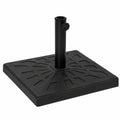 Base cuadrada para parasol de resina negra de 19 kg, uso interior y exterior