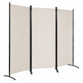 Biombo Plegable Beige 3 Paneles para Privacidad en Hogar y Oficina
