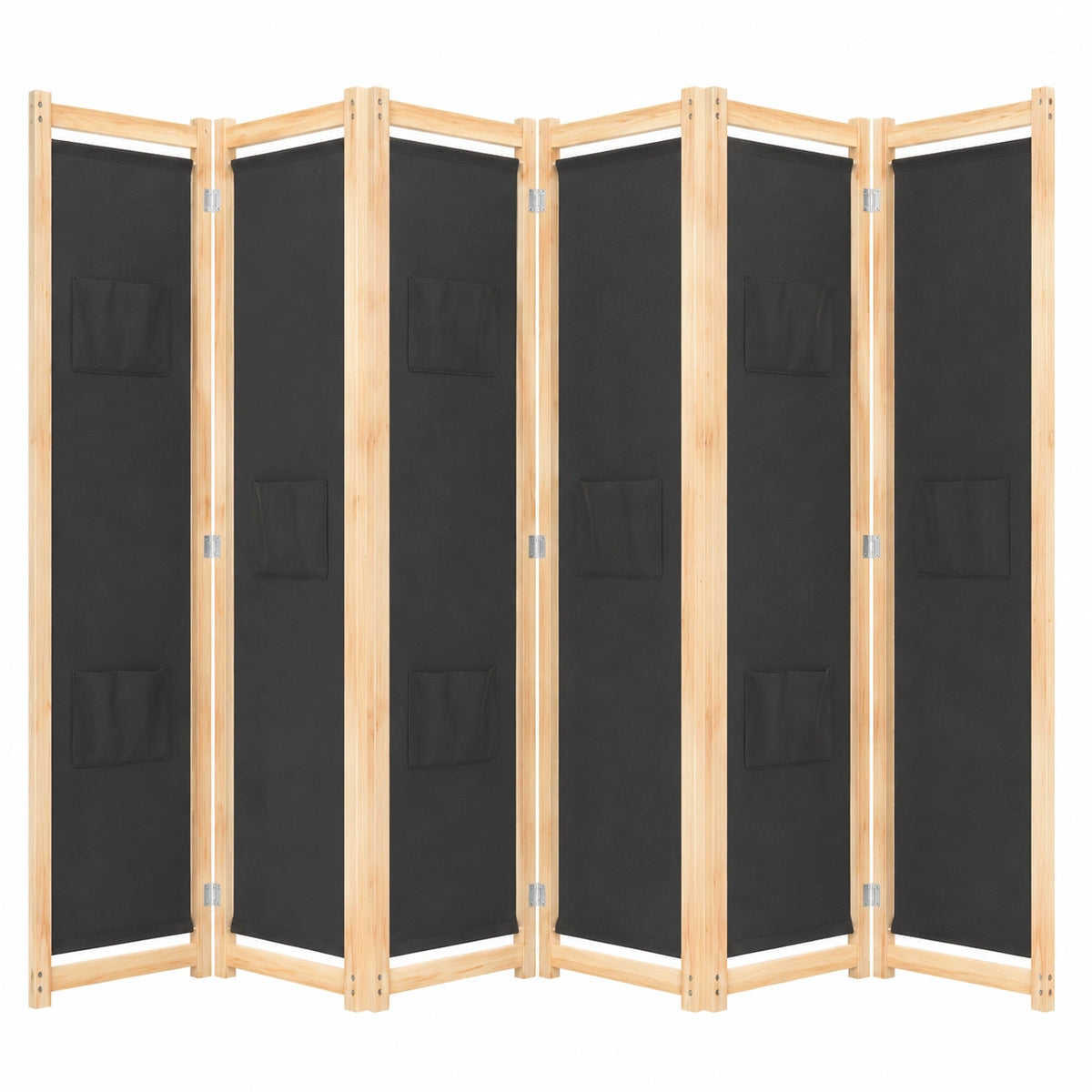 Separador de Ambientes 6 Paneles Gris para Hogar y Jardín 240x170 cm