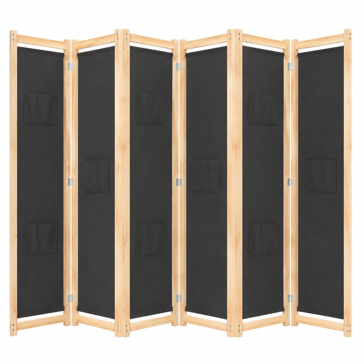 Separador de Ambientes 6 Paneles Gris para Hogar y Jardín 240x170 cm