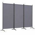 Biombo de 3 Paneles para Separar Espacios, Plegable y Portátil, Ideal para Salón, Dormitorio u Oficina, Color Gris