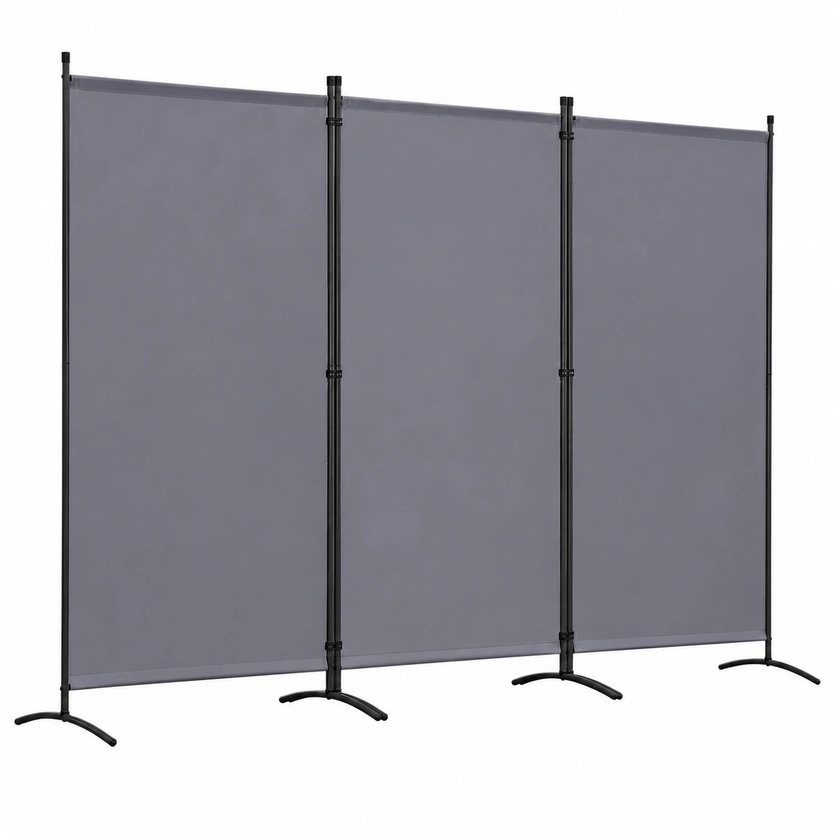 Biombo de 3 Paneles para Separar Espacios, Plegable y Portátil, Ideal para Salón, Dormitorio u Oficina, Color Gris