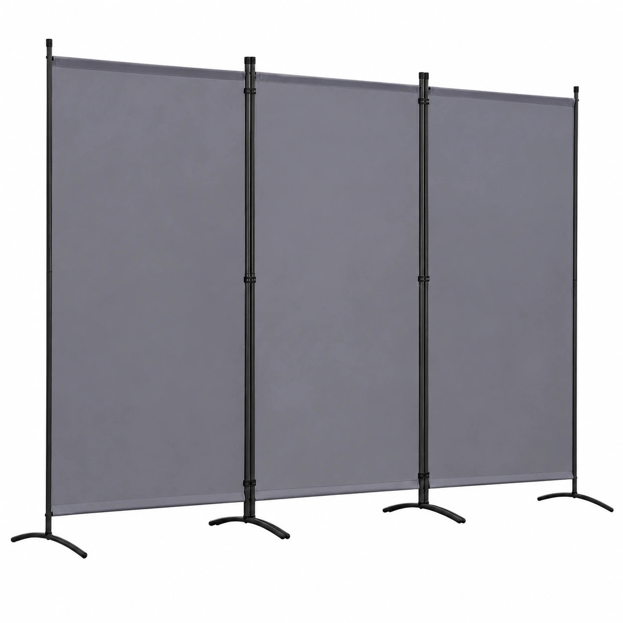 Biombo de 3 Paneles para Separar Espacios, Plegable y Portátil, Ideal para Salón, Dormitorio u Oficina, Color Gris