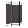 Divisor de Espacios 3 Paneles Plegable, Elegante Separador de Ambientes, 120x180 cm, Gris Antracita