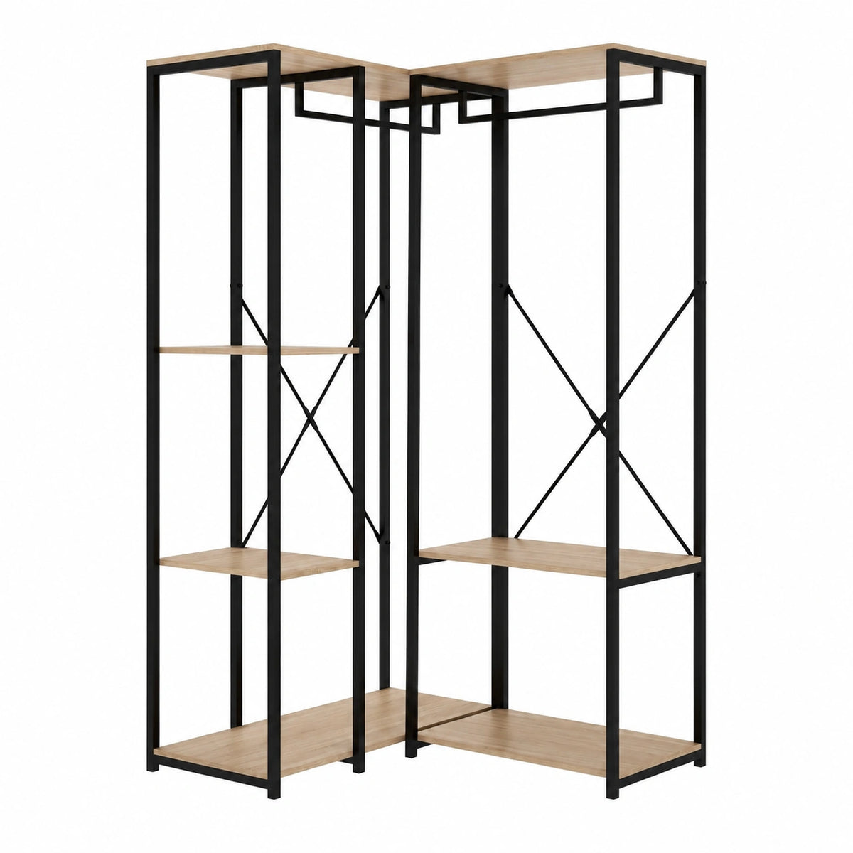 Armario Vestidor Modular de Esquina con Estructura Metálica Rimobel