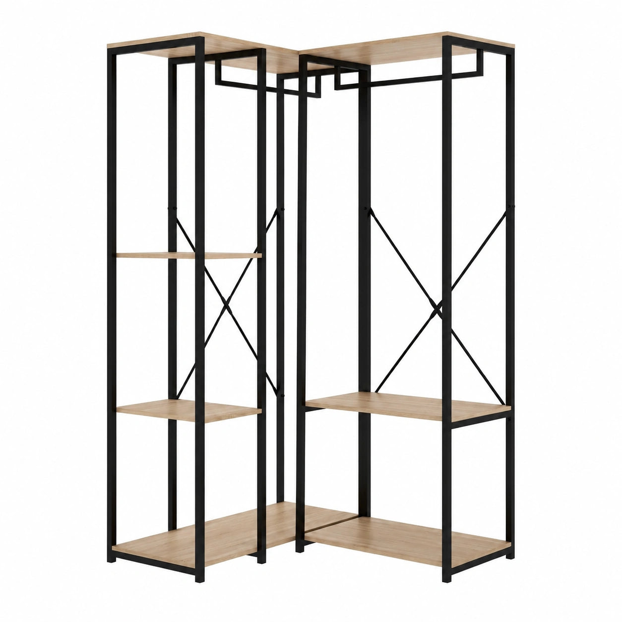 Armario Vestidor Modular de Esquina con Estructura Metálica Rimobel